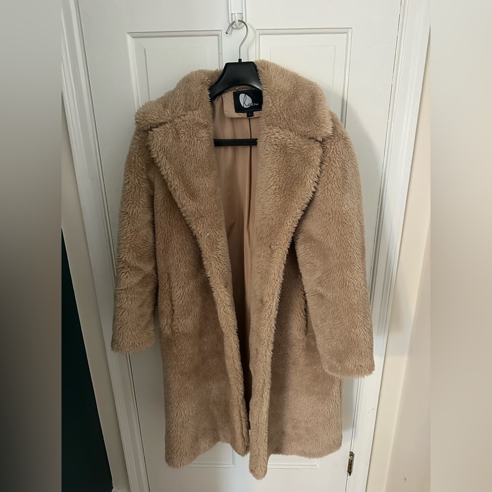 Cozy Tan Faux Fur Coat